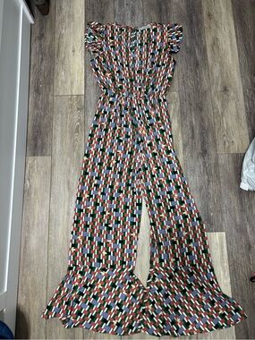 Ces Femme Multicolor Geometric Jumpsuit